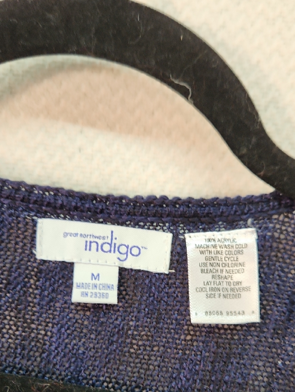 Indigo Open-Knit Navy Cardigan - Picture 2 of 4